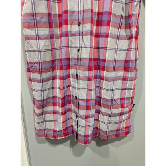 Alaskan Hardgear Duluth Trading Co Women's Plaid Short-Sleeved Shirt Dress Sz XL - Picture 8 of 16